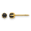 14k Madi K 3.00mm Onyx Post Earrings, 4 x 4 mm