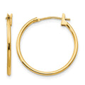 14k Madi K 1x21mm Hoop Earrings, 21 x 1 mm