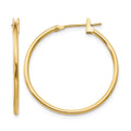 14k Madi K 1x26mm Hoop Earrings, 26 x 1 mm