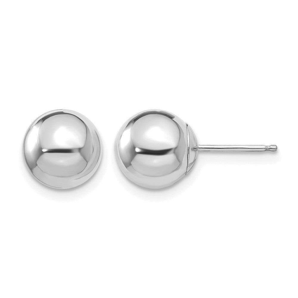 14k White Gold Madi K Polished 8mm Ball Post Earrings, 8 x 8 mm