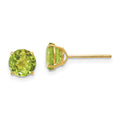 14k Madi K 6mm Round Peridot Post Earrings, 6 x 6 mm