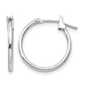 14k White Gold Madi K 1.25x15mm Hoop Earrings, 15 x 1.25 mm