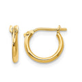 14k Madi K 1.25x8mm Half Hoop Earrings, 8 x 1.25 mm