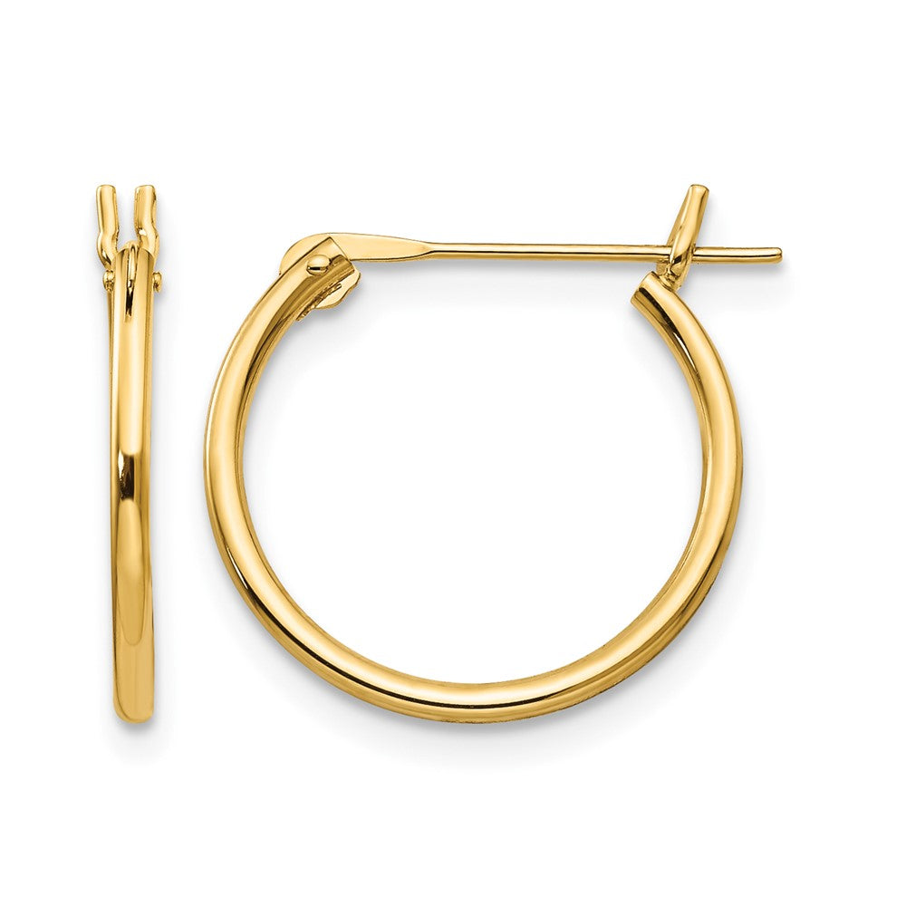 14k Madi K 1.25x15mm Hoop Earrings, 15 x 1.25 mm
