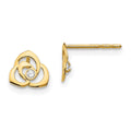 14k Madi K CZ Flower Post Earrings, 6 x 7 mm