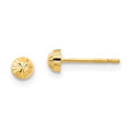 14k Madi K Diamond-Cut 3mm Half-Ball Post Earrings, 3 x 3 mm