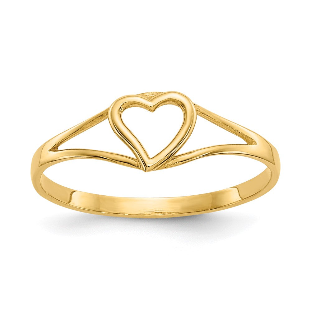 14k Madi K Heart Size 2 Baby / Childrens Ring, 0.4 g