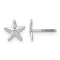 14k White Gold Madi K Star Childrens Screwback Post Earrings, 7 x 7 mm