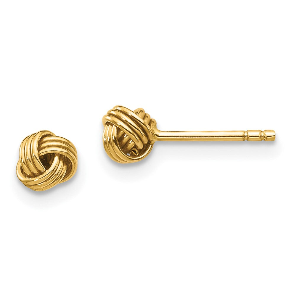 14k Madi K Polished Love Knot Childrens Post Earrings, 4.2 x 4.2 mm