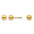 14k Madi K Polished Reversible 4mm Ball Screwback Post Earrings, 4 x 4 mm