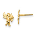 14k Madi K Polished Cupid Childrens Screwback Earrings, 8 x 8 mm