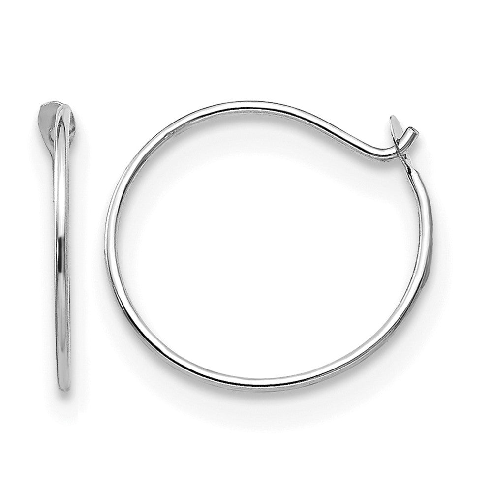 14k White Gold Madi K Small 1x9mm Endless Hoop Earrings, 9 x 9 mm