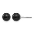 14k White Gold Madi K 7.00mm Onyx Bead Earrings, 8 x 8 mm