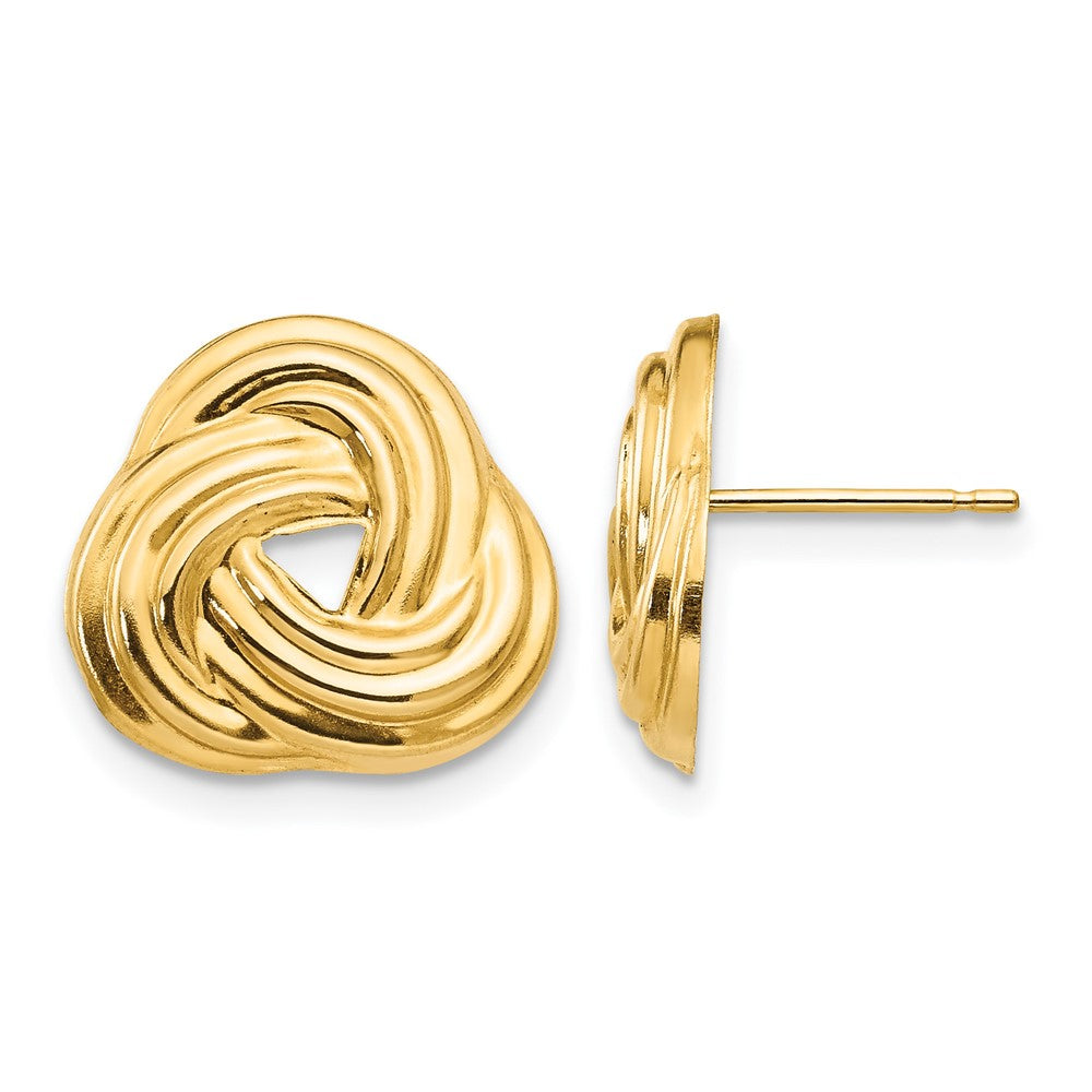 14k Madi K Love Knot Post Earrings, 13 x 14 mm