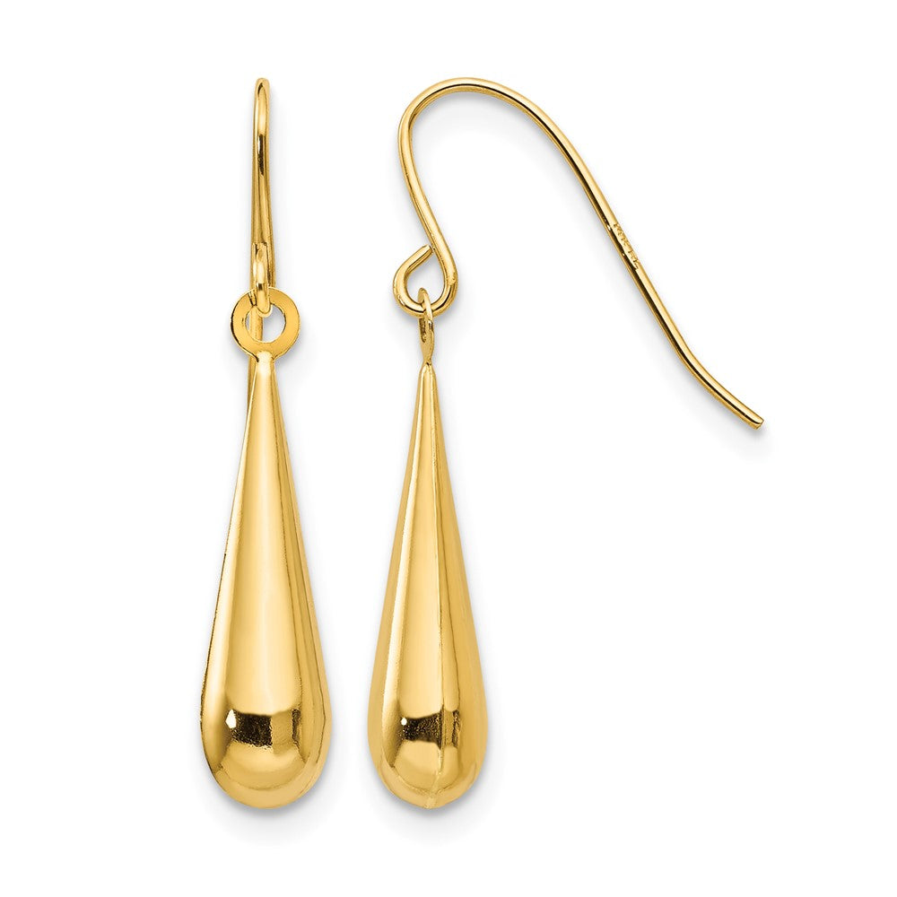 14k Madi K Teardrop Dangle French Hook Earrings, 24 x 4 mm