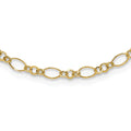 14k Polished 3mm Fancy Oval and Round Link 18 inch Necklace, 18 x 3 mm