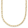 14k Polished 2.5mm Fancy Oval Link 18 inch Necklace, 18 x 2.5 mm