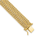 14k Polished 13mm Fancy Link 7.5 inch Bracelet, 7.5 x 13 mm
