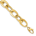 14k Polished 9.7mm Fancy Cable Link 8 inch Bracelet, 8 x 9.7 mm