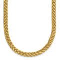 14k Polished 4.3mm Fancy Braided Link 17 inch Necklace, 17 x 4.3 mm