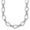 14k White Gold Fancy Link 18in Necklace, 18 x 8.3 mm
