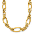 Golden Treasures 14K Polished Fancy Link 18in Necklace, 18 x 9.7 mm