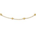 14k Textured 7 Stations Ball Necklace, 24 x 5 mm
