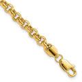 14k Polished Fancy 5mm Rolo Link 8.5 inch Bracelet, 8.5 x 5 mm