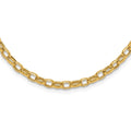 14k Polished 4.5mm Fancy Oval Link 18 inch Necklace, 18 x 4.5 mm