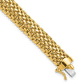 14k Polished 9.25mm Mesh 7.25 inch Bracelet, 7.25 x 9.25 mm