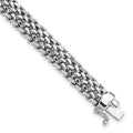 14k White Gold Polished 7mm Mesh 7.25 inch Bracelet, 7.25 x 7 mm