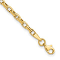 14k Polished 2mm Fancy Cable Link 7.25 inch Bracelet, 7.25 x 2 mm