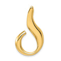 14k Polished Slide Fits up to 6mm Regular/Fancy/Reversible Omega, 32 x 18 mm