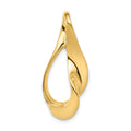 14k Polished Slide Fits up to 3mm Regular/6mm Fancy or Reversible Omega, 31 x 13 mm