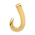 14k Polished Slide Fits up to 6mm Regular/8mm Fancy or Reversible Omega, 21 x 12 mm