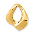 14K Polished Slide Fits up to 6mm Regular/8mm Fancy or Reversible Omega, 18 x 15 mm