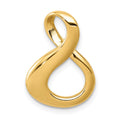 14k Polished Slide Fits up to 3mm Regular/6mm Fancy or Reversible Omega, 20 x 14 mm