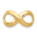 14k Polished Infinity Slide Fits up to 2mm Regular/3mm Fancy or Reversible Omega, 11 x 18 mm
