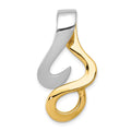 14k Two-Tone Slide Fits up to 10mm Regular/Fancy/Reversible Omega, 33 x 16 mm