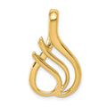 14k Polished Slide Fits up to 4mm Regular/6mm Fancy or Reversible Omega, 26 x 16 mm