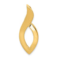 14K Polished Slide Fits up to 6mm Regular/8mm Fancy or Reversible Omega, 36 x 13 mm