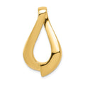 14k Polished Slide Fits up to 8mm Regular/10mm Fancy or Reversible Omega, 35 x 17 mm