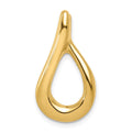14k Polished Slide Fits up to 4mm Regular/6mm Fancy or Reversible Omega, 25 x 14 mm