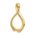 14k Polished Slide Fits up to 2mm Regular/4mm Fancy or Reversible Omega, 24 x 12 mm, 2.27 g