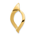 14k Polished Slide Fits up to 8mm Regular/10mm Fancy or Reversible Omega, 30 x 14 mm