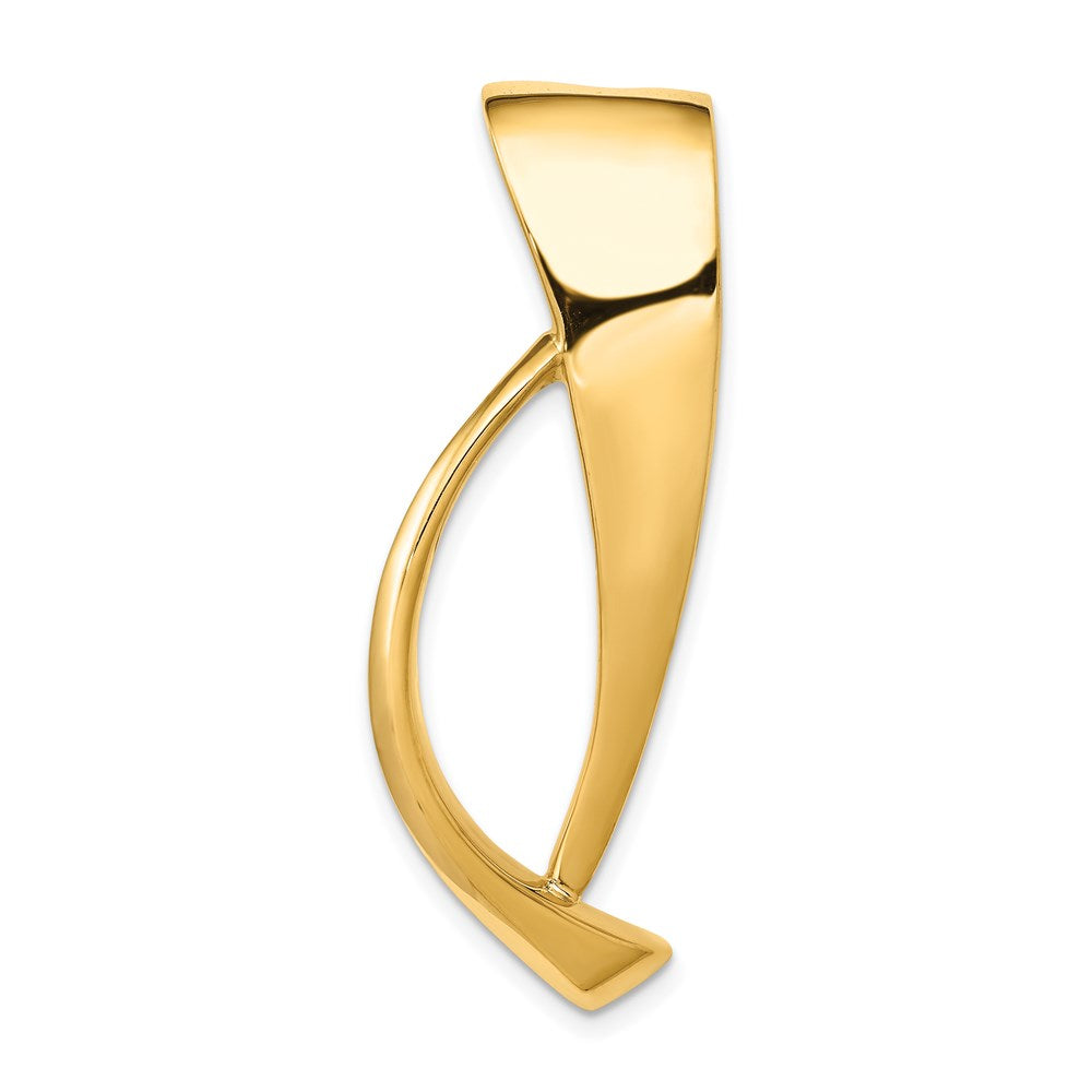 14k Polished Slide Fits up to 8mm Regular/Fancy/Reversible Omega, 41 x 16 mm