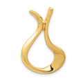 14k Polished Slide Fits up to 2mm Regular/3mm Fancy or Reversible Omega, 19 x 28 mm