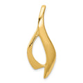 14k Polished Slide Fits up to 4mm Regular/6mm Fancy or Reversible Omega, 12 x 12 mm