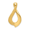 14k Polished Slide Fits up to 2mm Regular/6mm Fancy or Reversible Omega, 31 x 16 mm