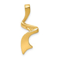 14k Polished Slide Fits up to 2mm Regular/6mm Fancy or Reversible Omega, 29 x 10 mm